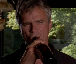 O'Neill drinking beer.