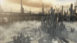 An   preparing to take flight