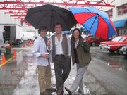 Patrick Gilmore between filming at 