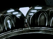 Un chevron enclenché d'une porte des étoiles du Destinée.