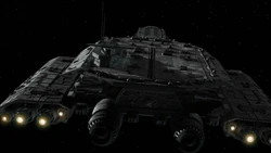 A  with active maneuvering thrusters.