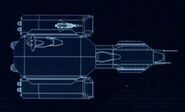 A scout ship compared in size to a BC-304