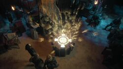 Merlin constructing the Sangraal