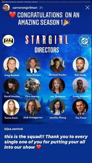 Stargirl S1 Directors BTS