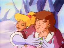 Drake with Princess Gwenevere in "Wizard's Peak"