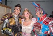 Jamie Capewell as Greaseball, Amy Webb as Pearl, Ben Draper as Electra