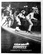 Opening Night advert, featuring Turnov racing with Wrench, and Bobo racing with Ashley