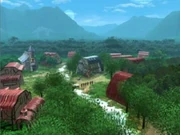 The Village of Arlia from a bird's eye view.