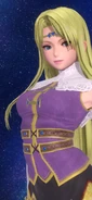 Mystina model face view.