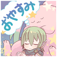 LINE sticker with Faize Sheifa Beleth.