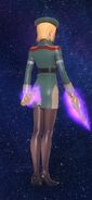 Milla model back view.
