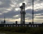 third full stack prototype with the sign "gateway to mars"
