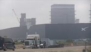 Arrival of the first of the support columns OLM B will sit on on 19 April 2025. c ChromeKiwi / NSF cams