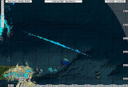 Debris field as recorded by NOAA weather data