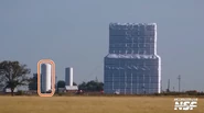 The test tank covered by a cryo shell