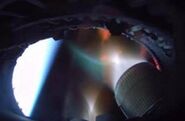 An Image from Starship IFT-8 showing the engine bay missing a vacuum raptor and possibly a sea-level raptor engine. A RVac, and a sea level raptor, were jettisoned during the explosion.[55]