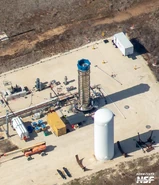 Test Tank with Load Testing head install and cryo shell to the side