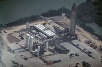 Static Fire Trench with Ship 26 on top in May 2024