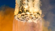33 raptor engines firing. c SpaceX