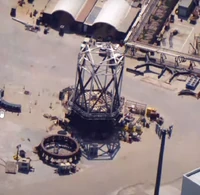 Structural test cage pictured in March 2024