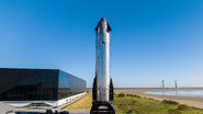 Roll out of S33 to Massey's site. c SpaceX