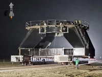 Ship Static Fire Stand on 7th May 2024 rolling down Hw4