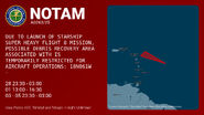 Debris NOTAM