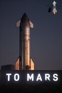 S28 behind the old Gateway to Mars to sign at the former Suborbital Launch Site