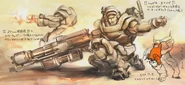 Early idea for the Suit optional equipment (Heavy).