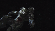 Shock Jock's body in space