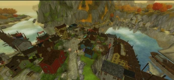 Västkobbens Fiskeby, sett från fyren