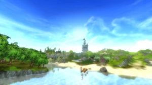 Moorland med Slottet Silverglade i bakgrunden