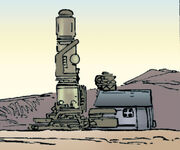 Bunker station and cooling tower.