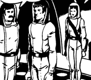 Crew in environmental suits.