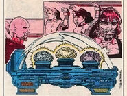 Triskelion art, with Galt, the Providers, James T. Kirk, Nyota Uhura and Kloog.