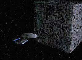 Enterprise-D and Cube