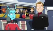 Paris and Ensign Jennifer Sh'reyan.