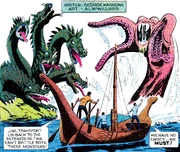 (left) was a polycephalic lifeform.