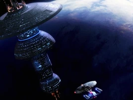 Enterprise-D approaches starbase