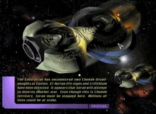 Two dreadnoughts in the Epsion system, which was home to a Chodak outpost on 