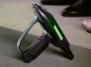 A Romulan disruptor pistol circa the year 2368.
