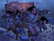 Klingons chased off of the freighter by tribbles