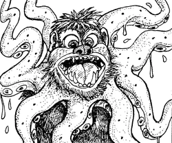 Octopus-gorilla creature.