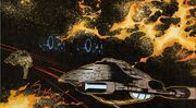 Voyager retaliates at the Kazon raider
