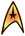 Starfleet insignia.