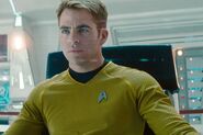 James T. Kirk on the bridge as Captain