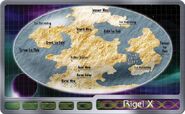 Map layout of Rigel XB, a moon of Rigel X.