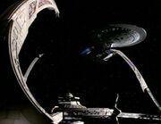 Galaxy class docked at DS9