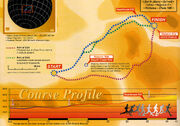 Various race routes for the Academy Marathon.