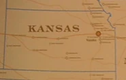 Map of Kansas.